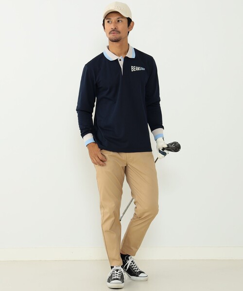BEAMS GOLF（ビームス ゴルフ） 長袖ポロシャツ LARGE ホワイト メンズ