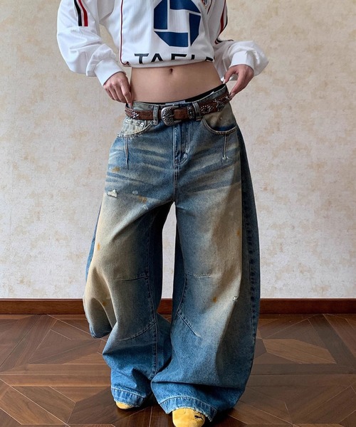 VIBGYOR ジーンズ デニム デニムパンツ 「EIZZ/アイズ」ワイド ルーズ