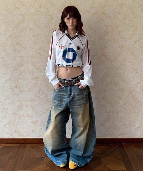 VIBGYOR ジーンズ デニム デニムパンツ 「EIZZ/アイズ」ワイド ルーズ