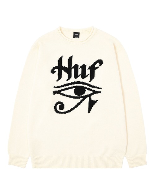 「HUF」 長袖ニット X-LARGE ベージュ系その他 メンズの画像