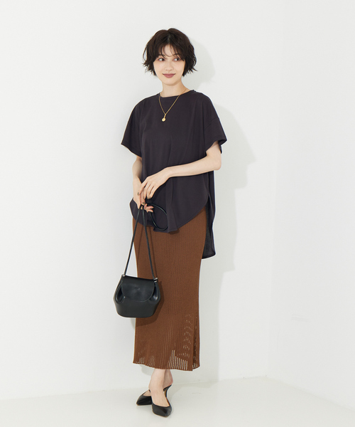 「Rouge vif」 ニットスカート フリー ブラウン レディース_画像3