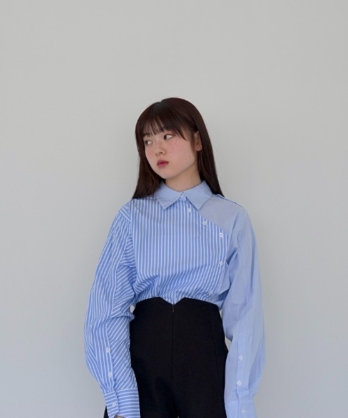 「Uenui」 長袖シャツ FREE ブルー レディース_画像5