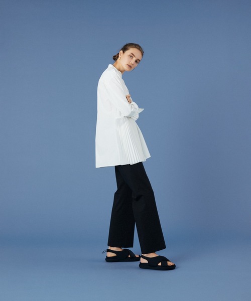 「COLUMN」 長袖ブラウス 38 ネイビー レディース_画像5