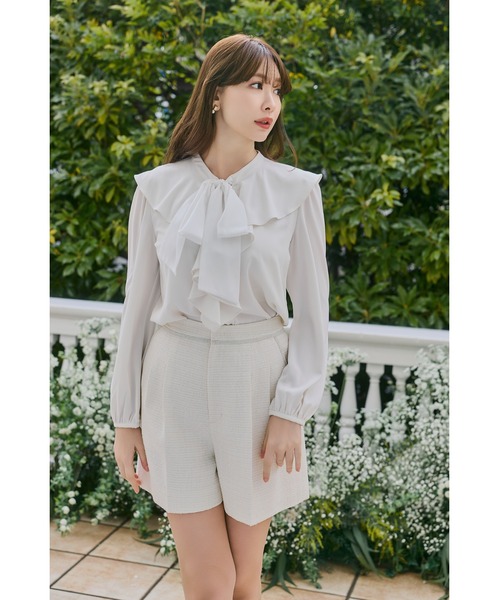 Her lip to ブラウス シャツ Ruffled Frill Bow Blouse レディース