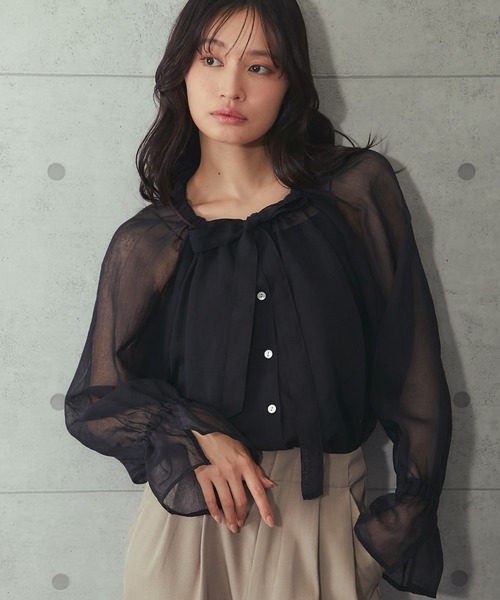 美品✨コムデギャルソン ボウタイ シアーブラウス AD2020 日本製
