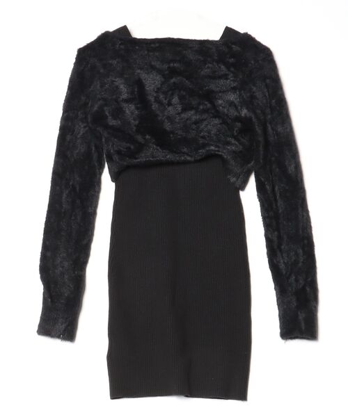 「EMODA」 コンビワンピース FREE ブラック レディース_画像2