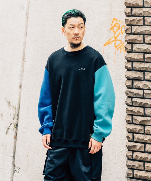 「Subciety」 スウェットカットソー LARGE ブラック メンズ_画像3