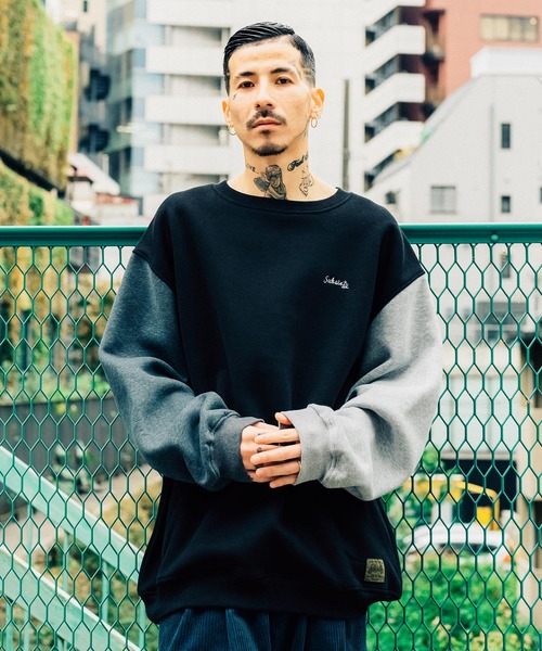 「Subciety」 スウェットカットソー LARGE ブラック メンズ_画像4