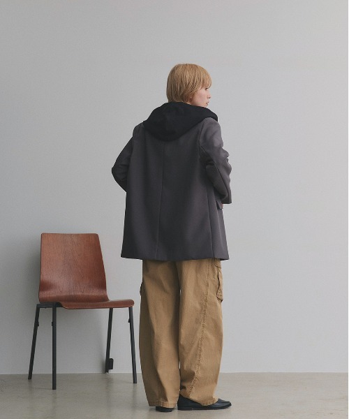 「ad thie」 ジップアップパーカー MEDIUM オートミール レディース_画像3