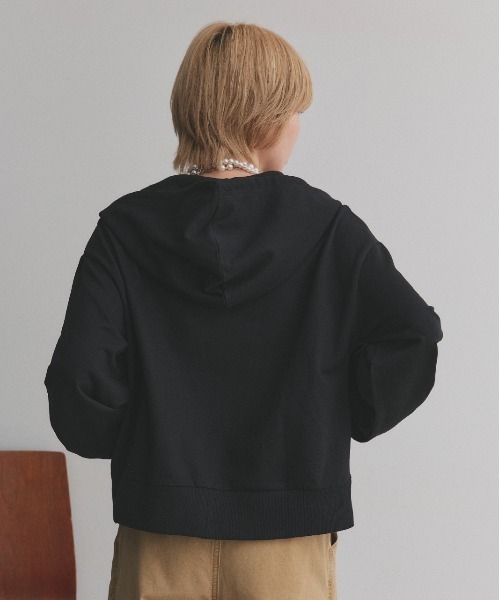 「ad thie」 ジップアップパーカー MEDIUM オートミール レディース_画像6