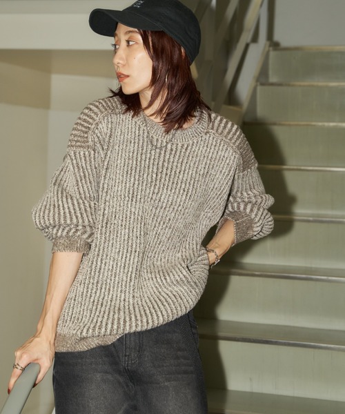 「Auntie Rosa Holiday」 長袖ニット FREE ブルー レディース_画像3