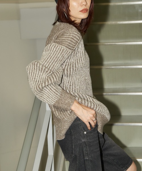 「Auntie Rosa Holiday」 長袖ニット FREE ブルー レディース_画像4