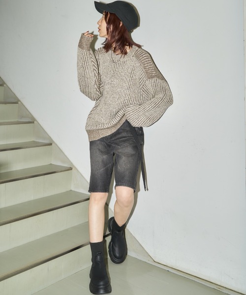 「Auntie Rosa Holiday」 長袖ニット FREE ブルー レディース_画像8