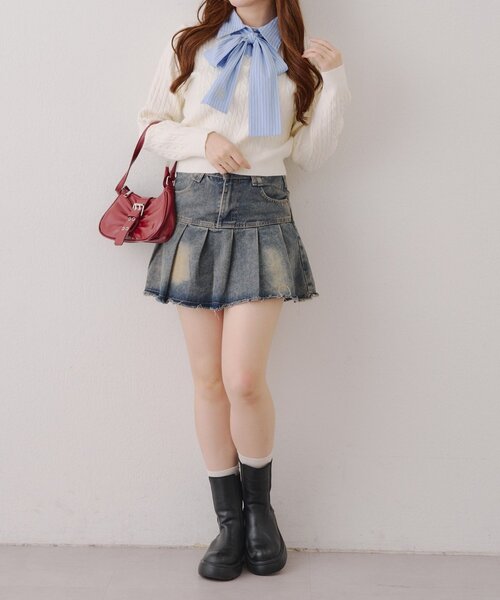 「continuer de NICE CLAUP」 長袖ニット FREE アイボリー レディース_画像7