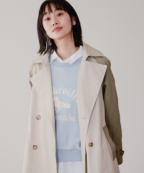 「niko and...」 トレンチコート MEDIUM ネイビー レディース_画像2