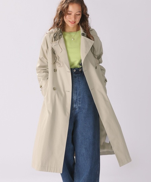 「niko and...」 トレンチコート MEDIUM ネイビー レディース_画像9