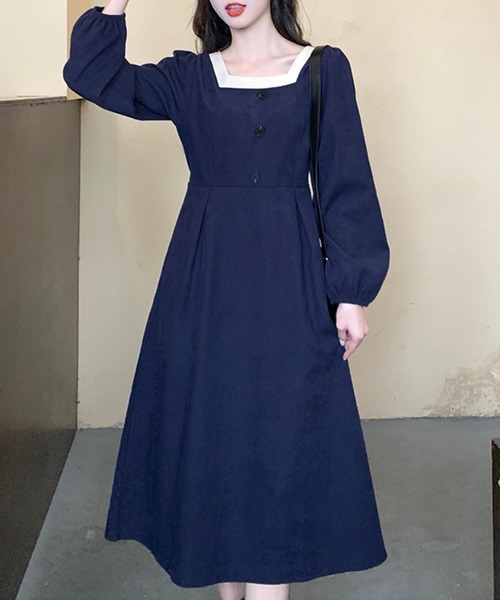 「Amulet」 長袖ワンピース X-LARGE ブラック レディース_画像2