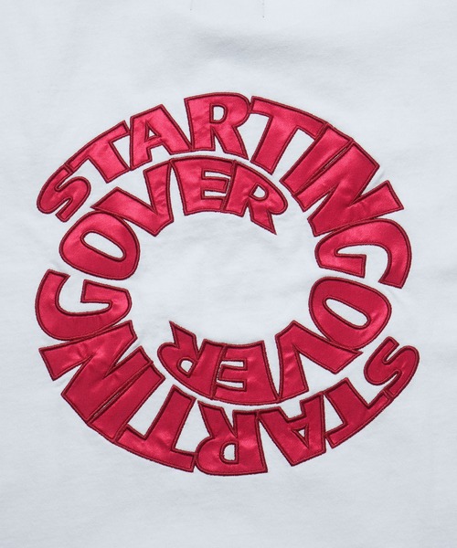 「Starting Over」 半袖Tシャツ L ホワイト系その他5 メンズ_画像9