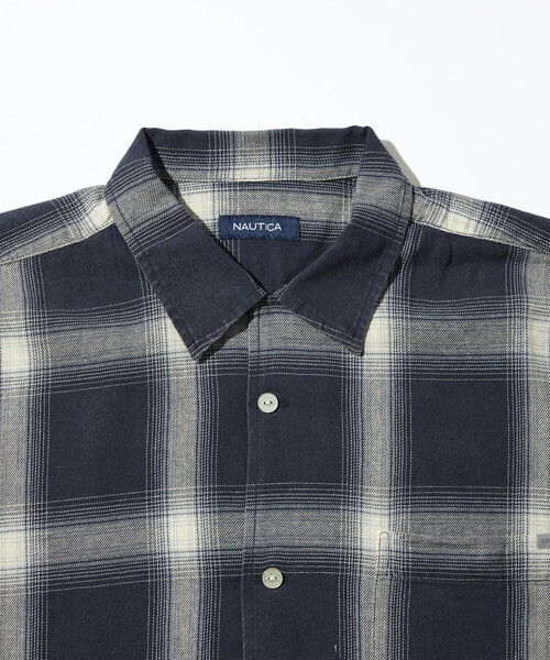 NAUTICA（ノーティカ） シャツ ブリーチ オンブレ L/S オープンカラー