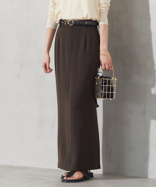 値下　プラージュvintage satin タイト スカート 34 plage plage（プラージュ） タイトスカート 34 カーキ レディース : ZOZOTOWN