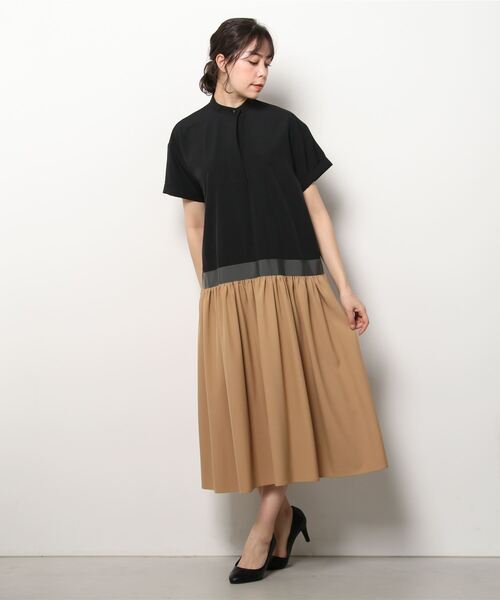「CAROLINA GLASER」 ドッキングワンピース ONE SIZE ベージュ レディース_画像3