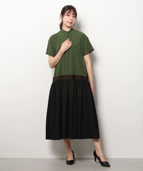 「CAROLINA GLASER」 ドッキングワンピース ONE SIZE ベージュ レディース_画像5