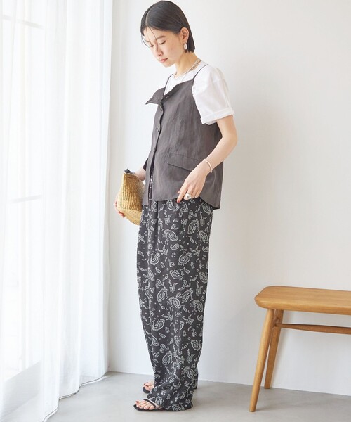TICCA（ティッカ） ベスト ジレ TICCA:「手洗い可能」リネン