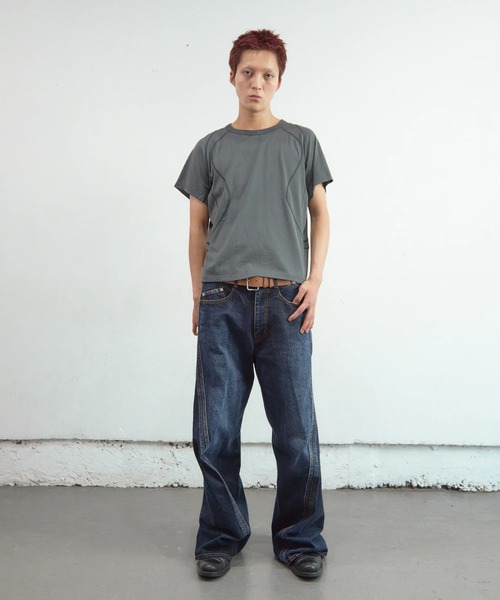 ジーンズ 3D TWISTED WIDE LEG JEANS メンズの画像