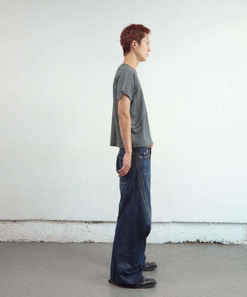 ジーンズ 3D TWISTED WIDE LEG JEANS メンズの画像