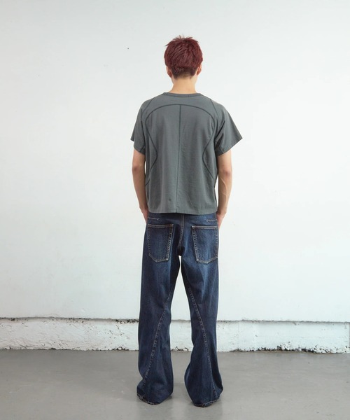 ジーンズ 3D TWISTED WIDE LEG JEANS メンズの画像