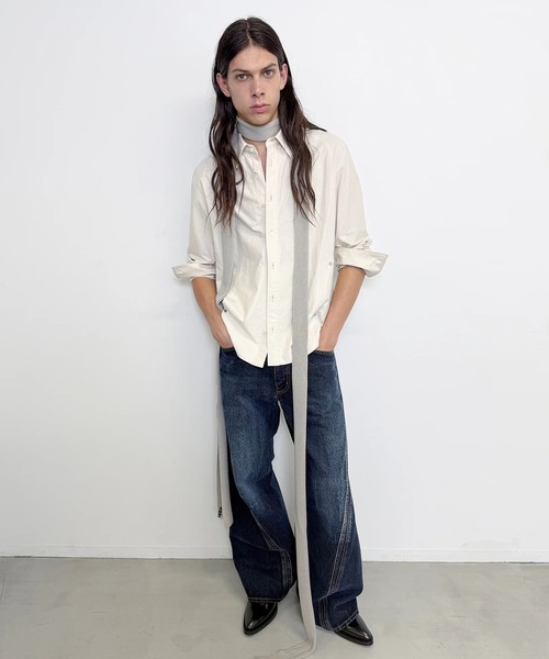 ジーンズ 3D TWISTED WIDE LEG JEANS メンズの画像