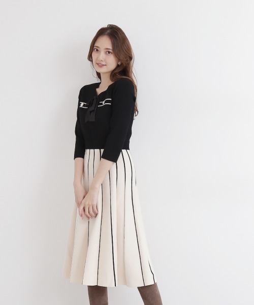 「JILL by JILL STUART」 ニットワンピース FREE ブラウン レディース_画像2