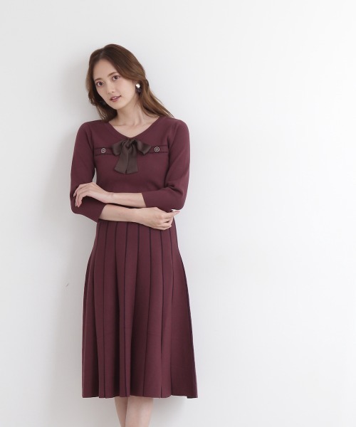 「JILL by JILL STUART」 ニットワンピース FREE ブラウン レディース_画像3