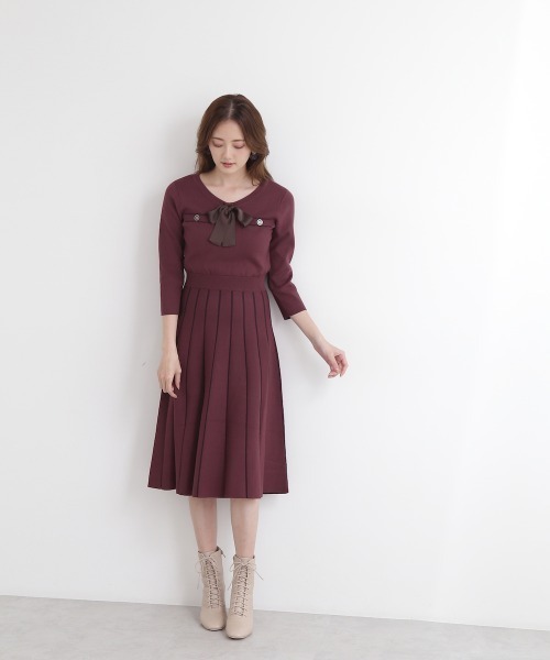 「JILL by JILL STUART」 ニットワンピース FREE ブラウン レディース_画像4
