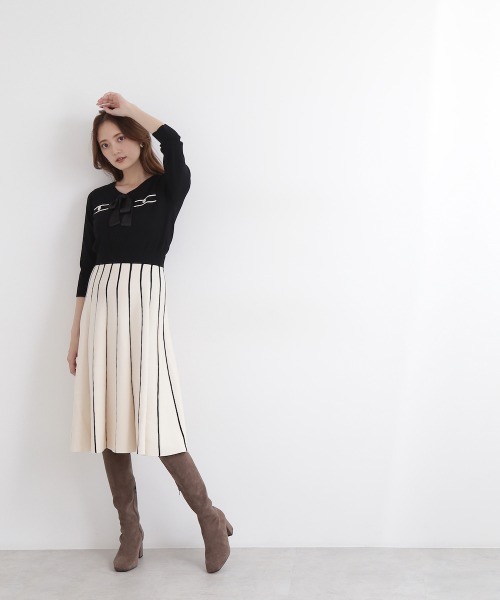 「JILL by JILL STUART」 ニットワンピース FREE ブラウン レディース_画像6