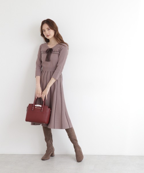 「JILL by JILL STUART」 ニットワンピース FREE ブラウン レディース_画像8