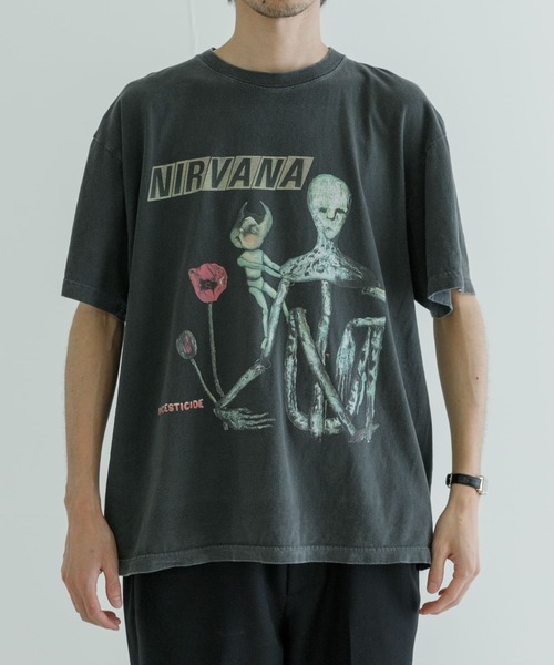 「NIRVANA」 「id」半袖Tシャツ MEDIUM グレー メンズ_画像5