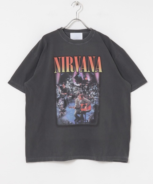 「NIRVANA」 「id」半袖Tシャツ MEDIUM グレー メンズ_画像7