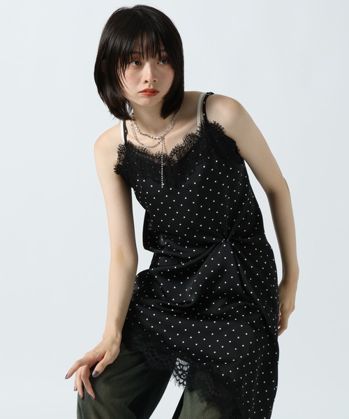 PAGEBOY（ページボーイ） チュニック レース×ドットキャミワンピース