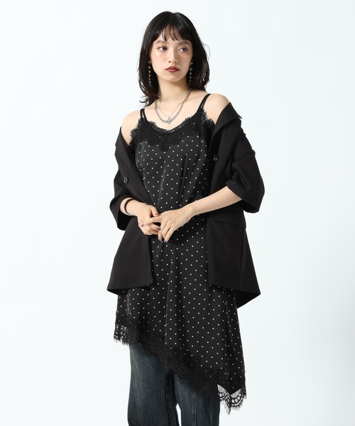 PAGEBOY（ページボーイ） チュニック レース×ドットキャミワンピース
