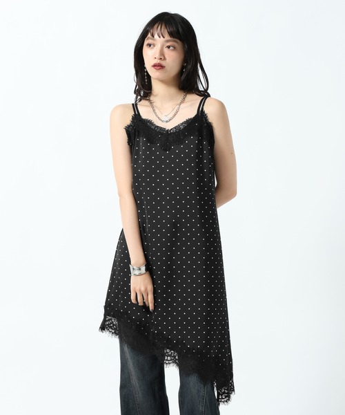 PAGEBOY（ページボーイ） チュニック レース×ドットキャミワンピース