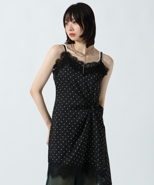 PAGEBOY（ページボーイ） チュニック レース×ドットキャミワンピース