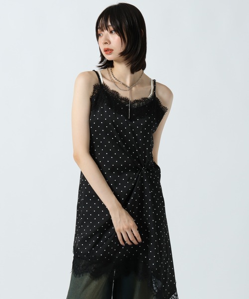 PAGEBOY（ページボーイ） チュニック レース×ドットキャミワンピース