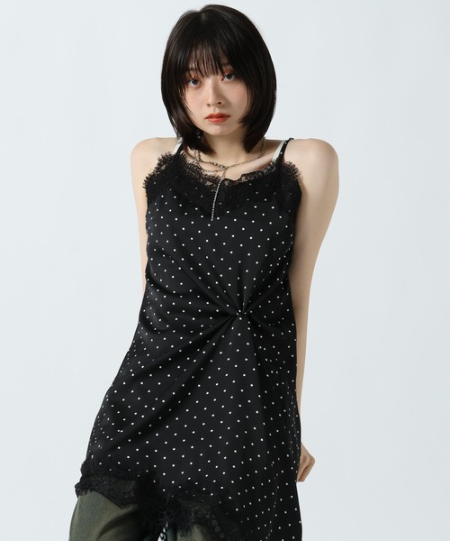 PAGEBOY（ページボーイ） チュニック レース×ドットキャミワンピース