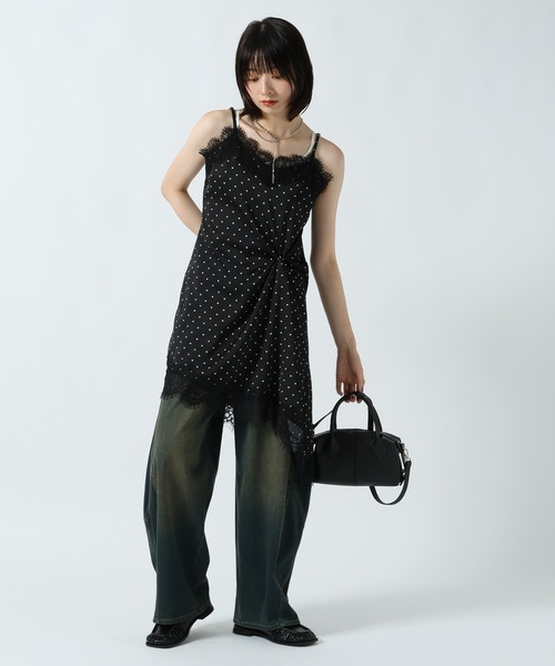 PAGEBOY（ページボーイ） チュニック レース×ドットキャミワンピース