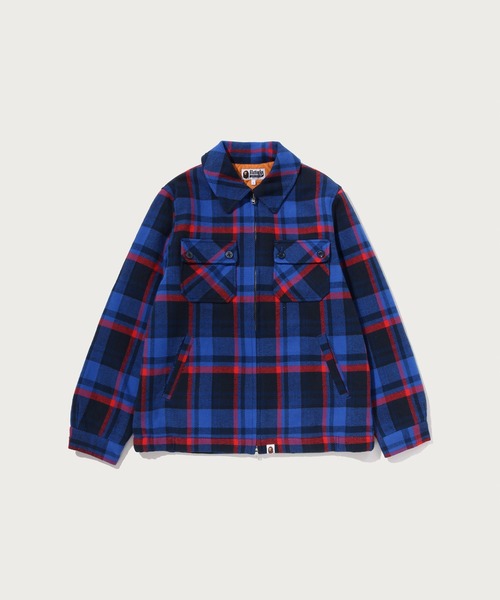 A BATHING APE ジャケット ブルゾン チェック柄 A BATHING APE（アベイシングエイプ） ブルゾン アウター BAPE CHECK