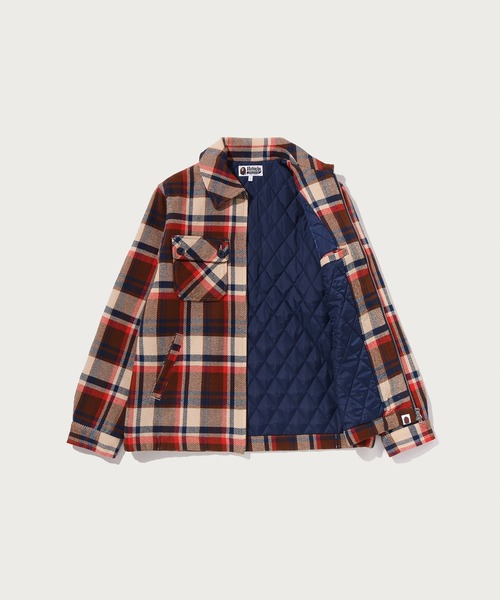 A BATHING APE ジャケット ブルゾン チェック柄 A BATHING APE（アベイシングエイプ） ブルゾン アウター BAPE CHECK