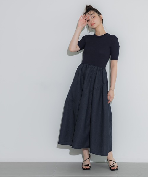 「coca(coca)」 ドッキングワンピース ONE SIZE ネイビー レディース_画像5