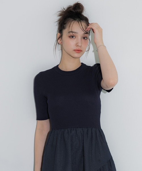 「coca(coca)」 ドッキングワンピース ONE SIZE ネイビー レディース_画像9
