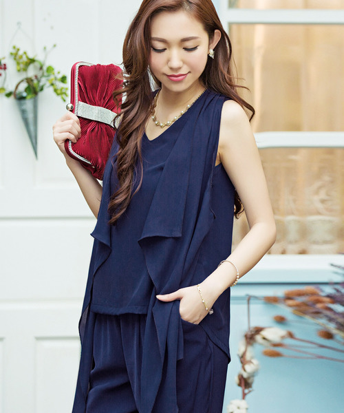 OSYAREVO セットアップ シフォンジョーゼット パンツ